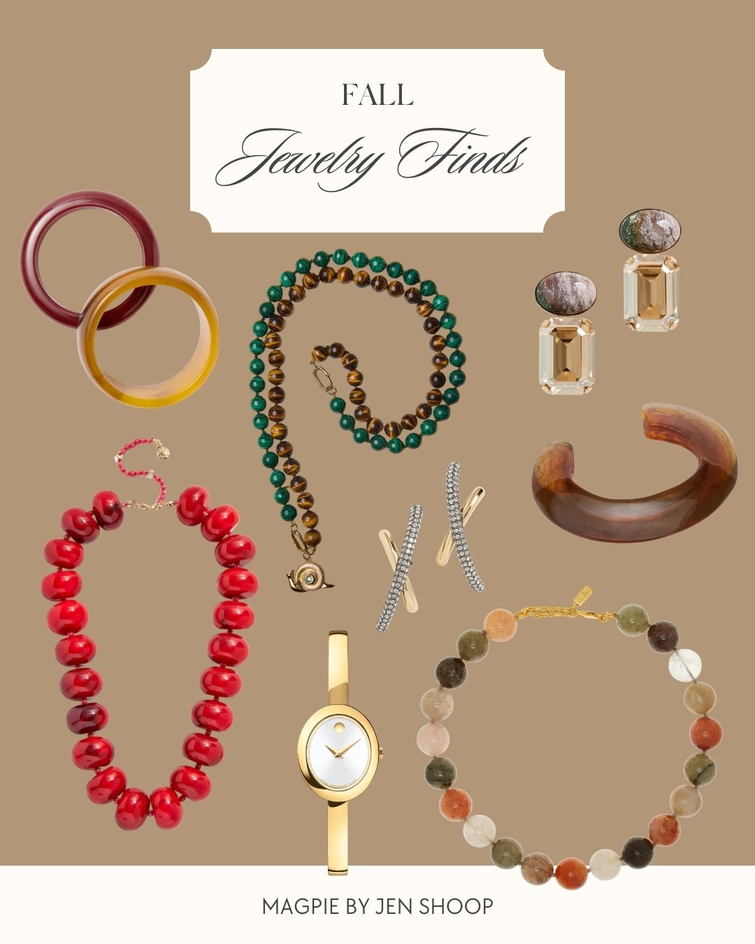 Fall jewelry finds collage