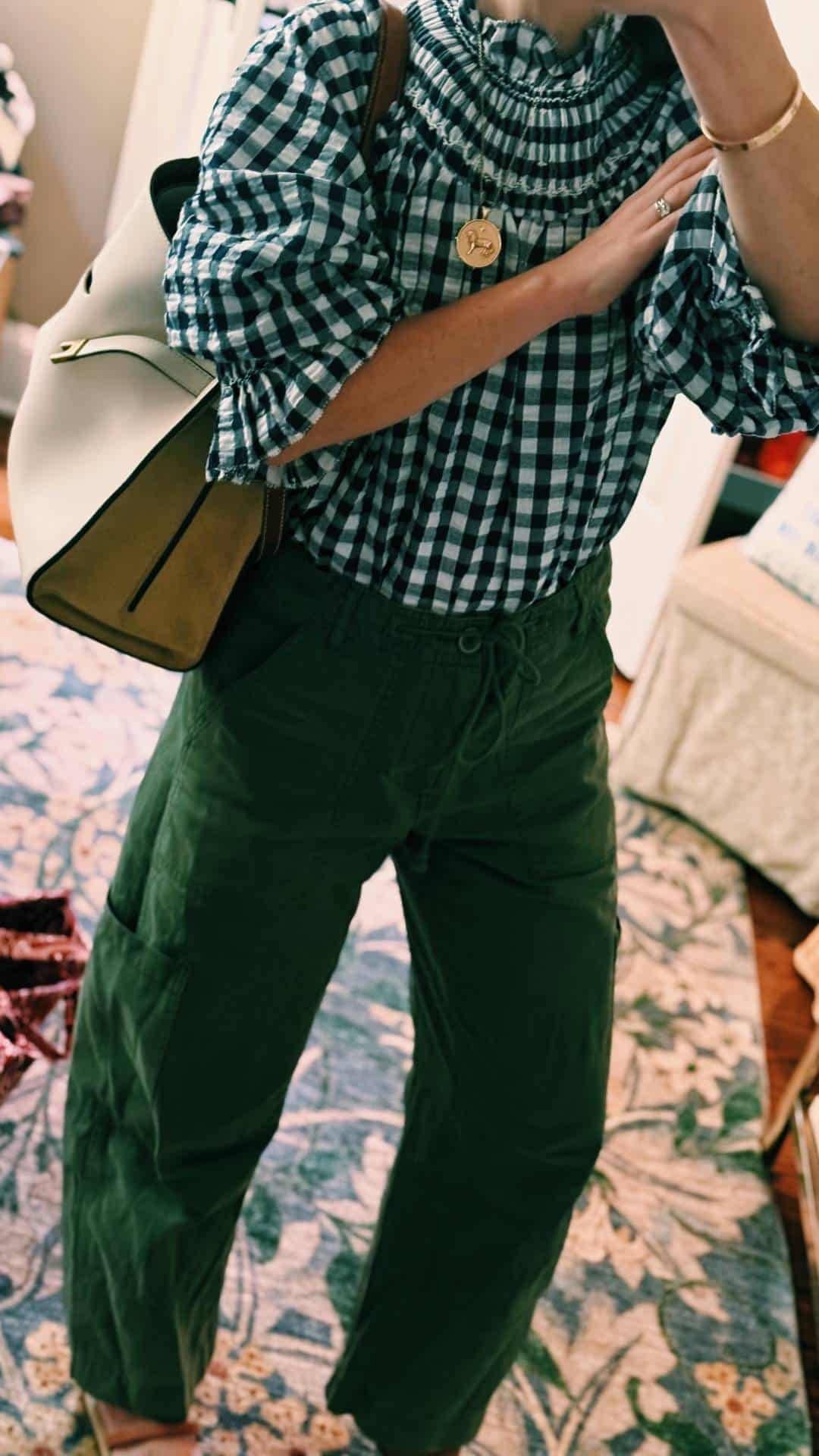 Hunter bell gingham top