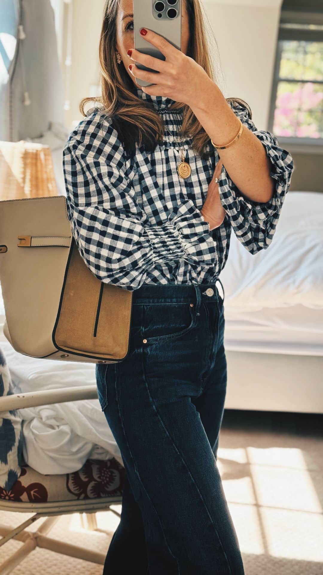 Hunter bell gingham top