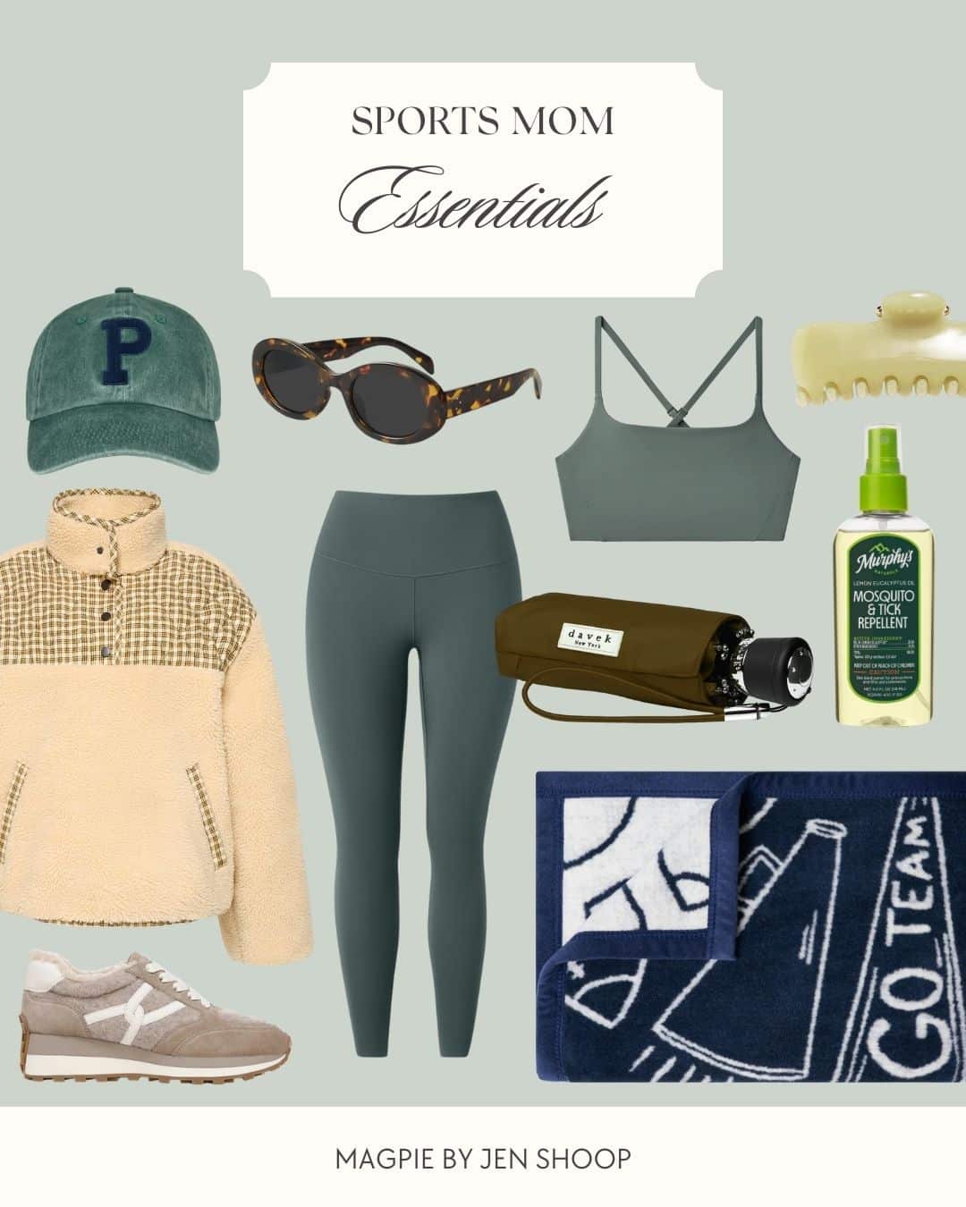 Sports mom essentials collage