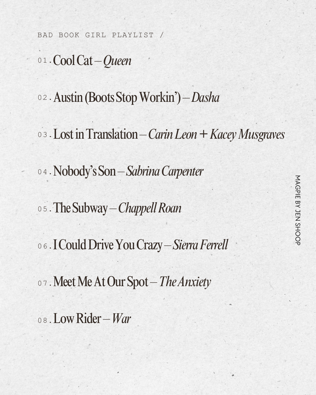bad book girl playlist