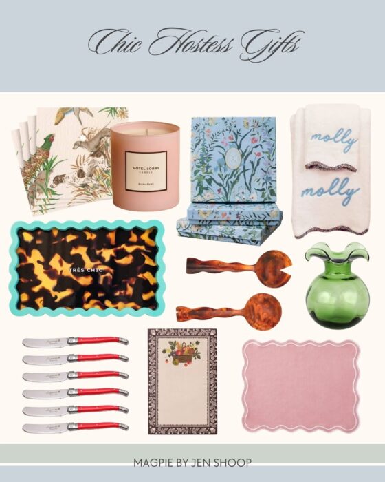 chic hostess gifts collage