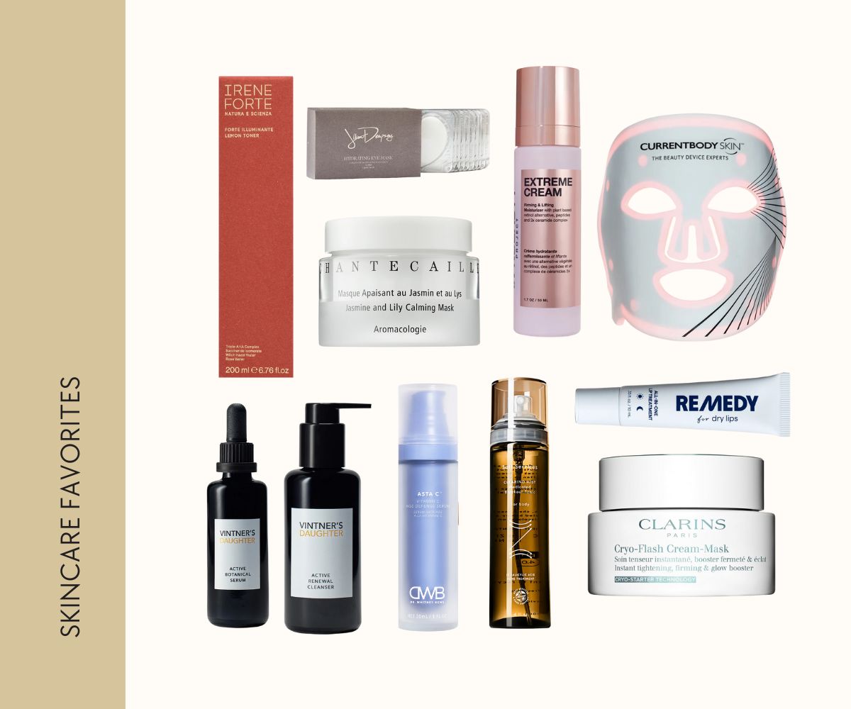 fall skincare favorites collage