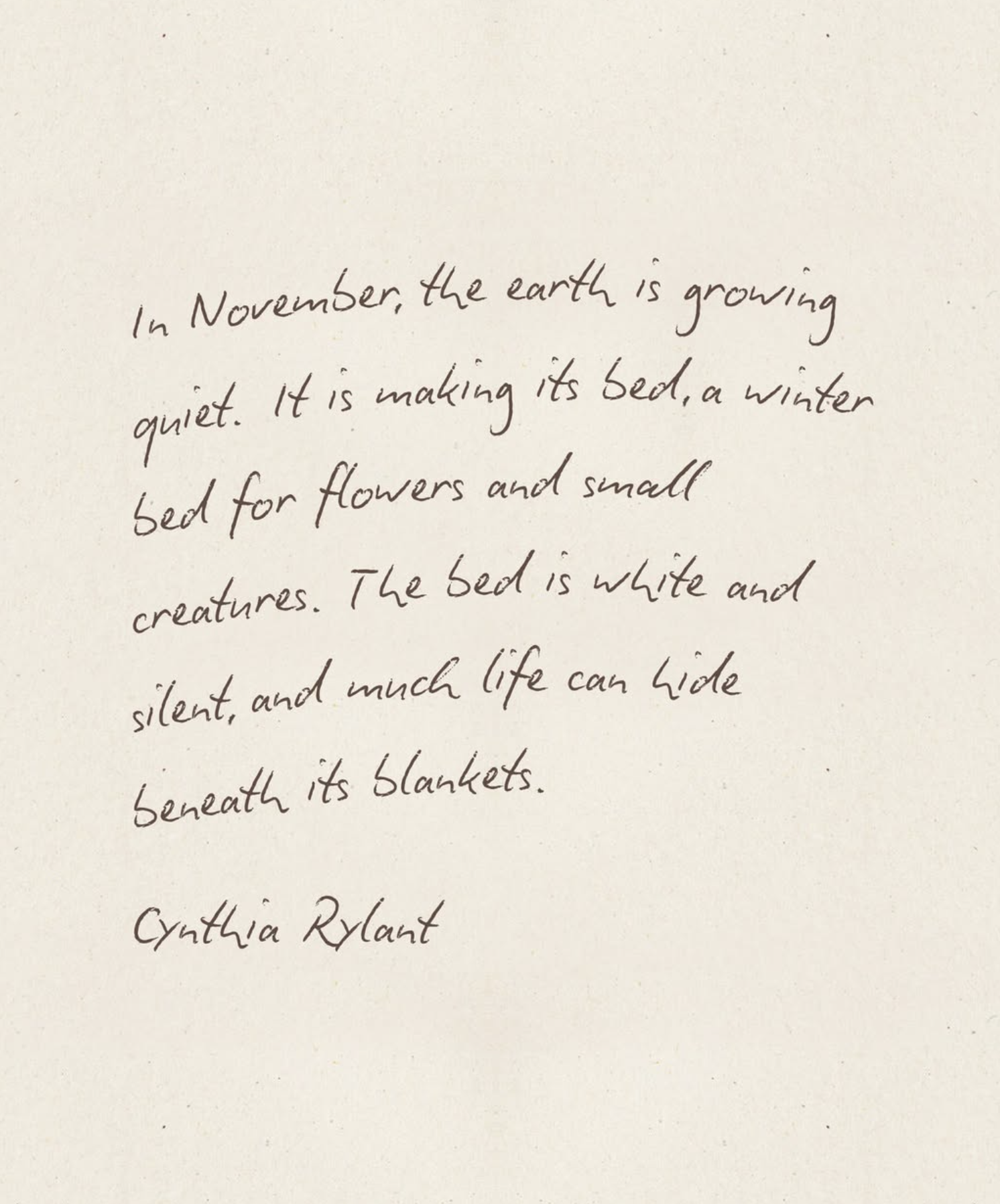 cynthia rylant november quote