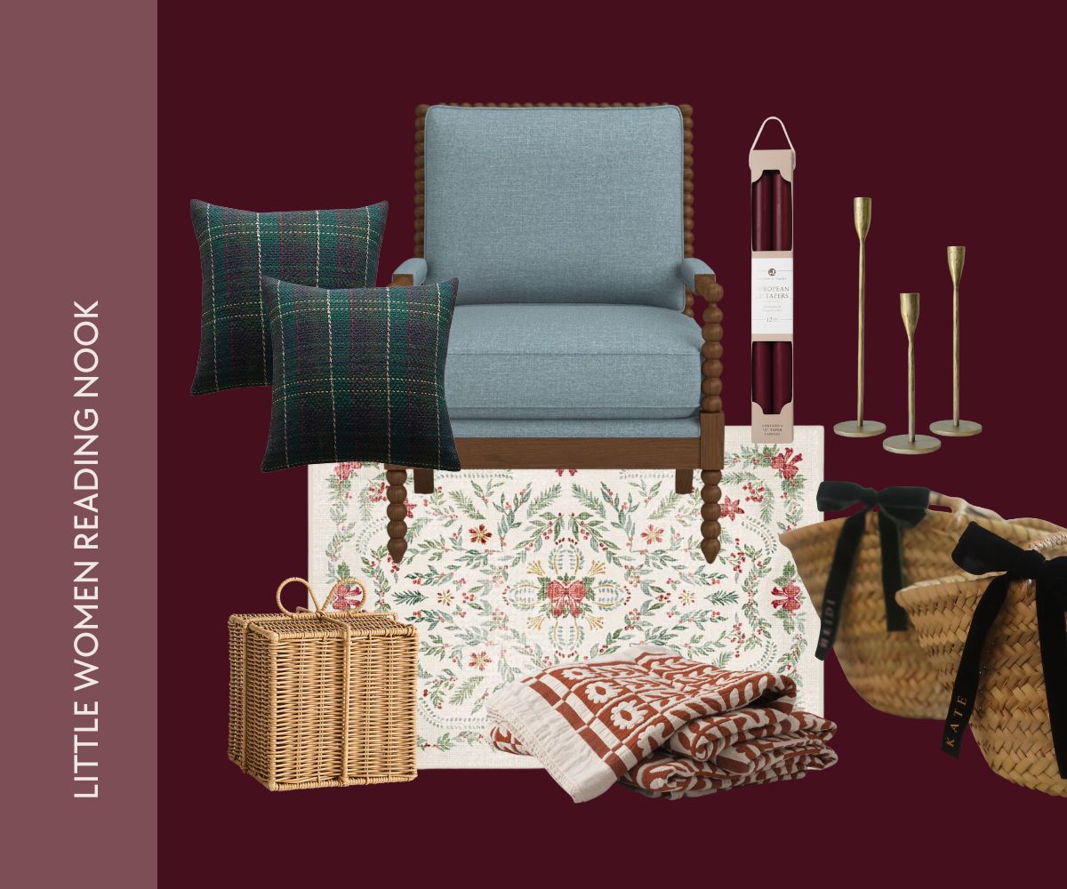 cozy reading nook collage