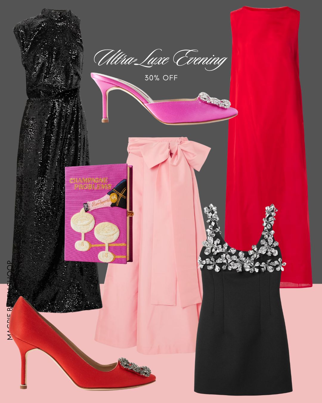 luxe black tie dress