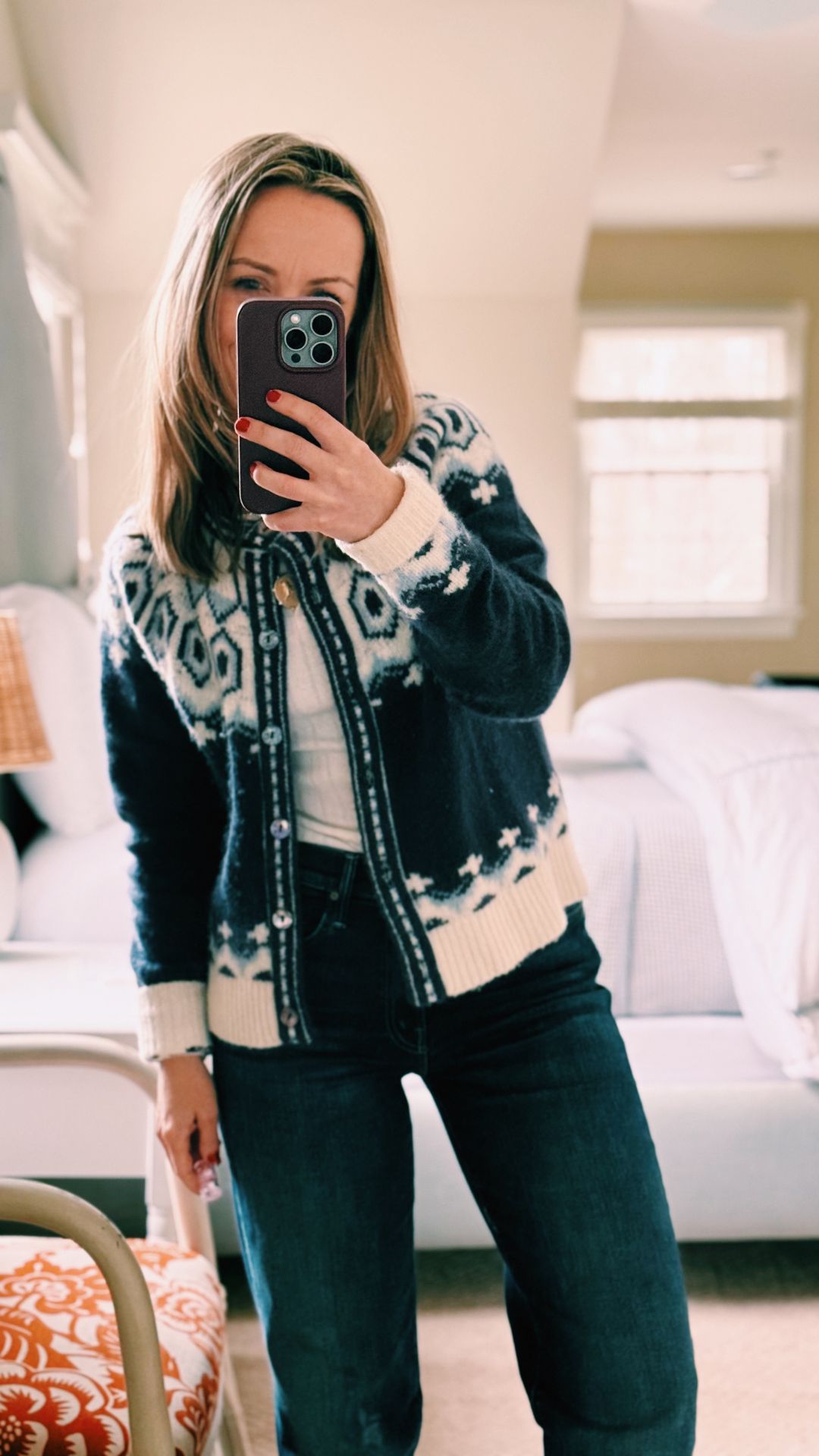 kelly fair isle cardigan