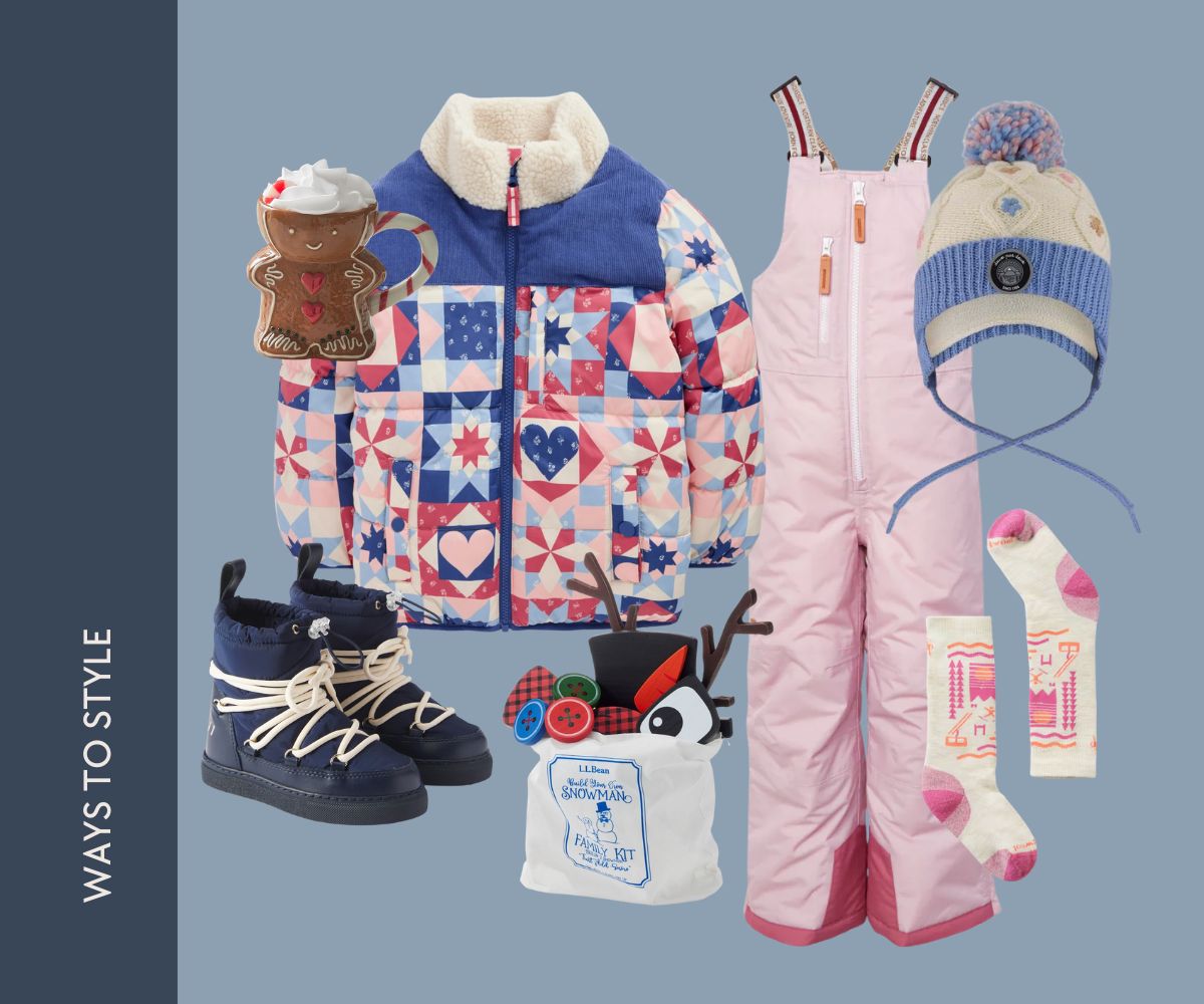 children's snow and ski gear styling