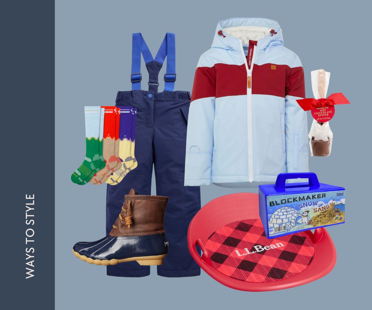 children's snow and ski gear styling