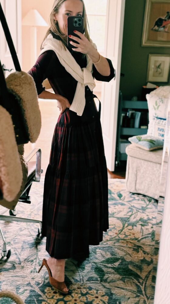 RALPH LAUREN TIERED SHIRTDRESS