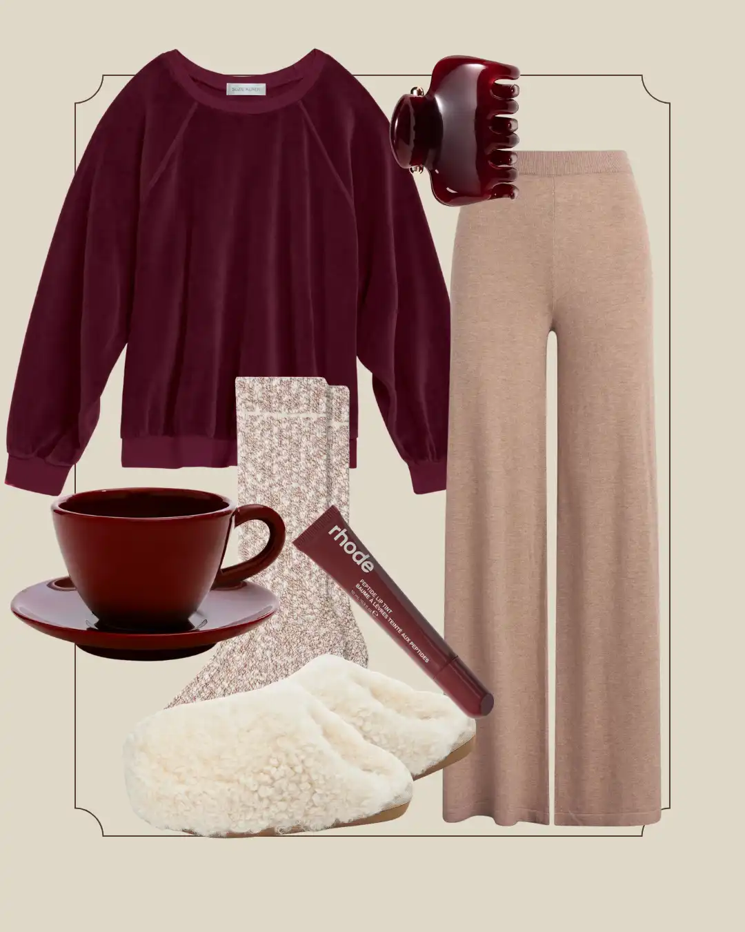 Chic-Lounge-Outfit-Burgundy-Warm-Tones