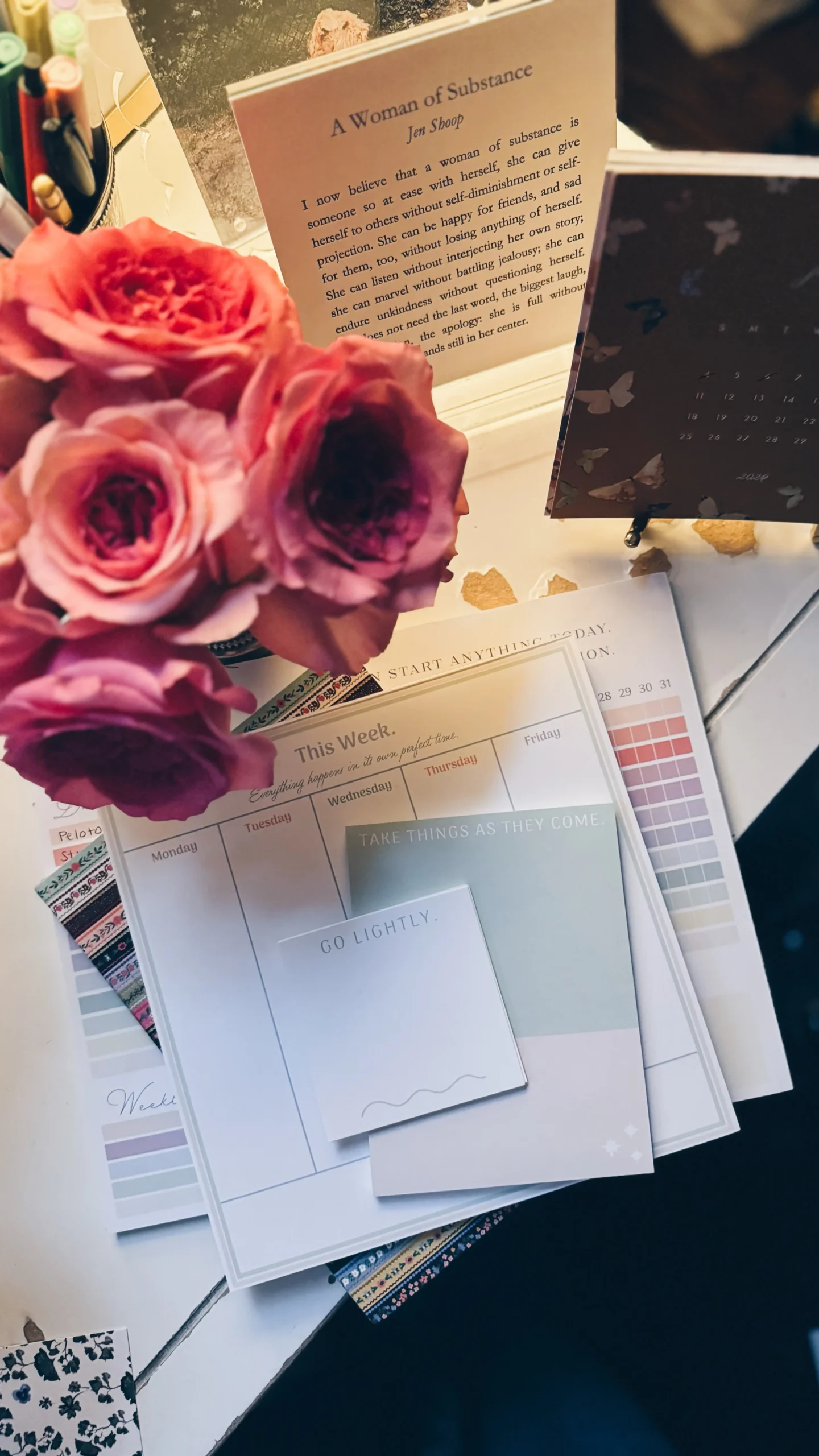 Magpie paper products on a desk