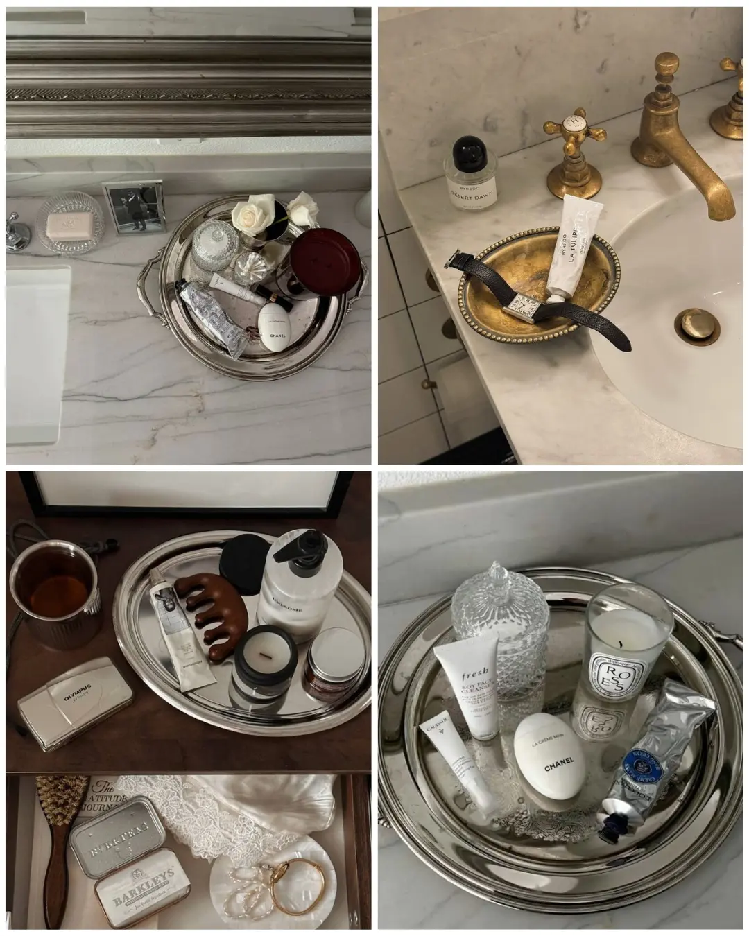 Silver Trays for Makeup