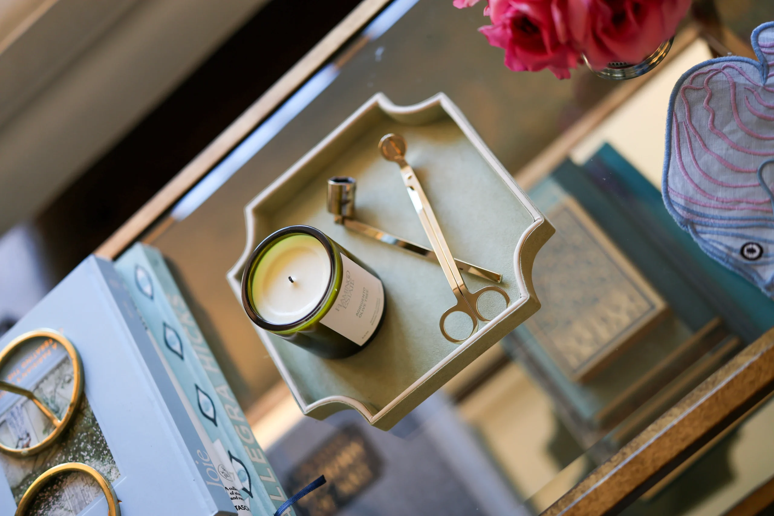 Coffee table in formal living room