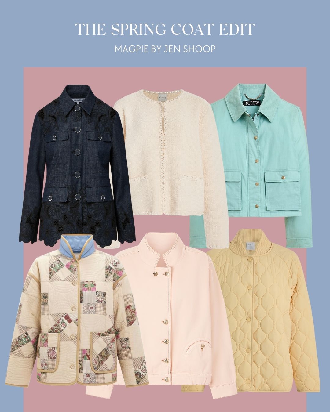 coats for spring collage