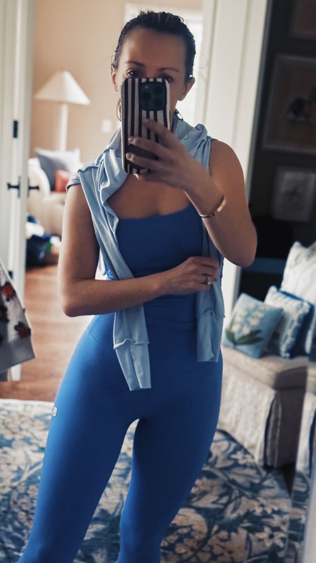 blue workout set 
