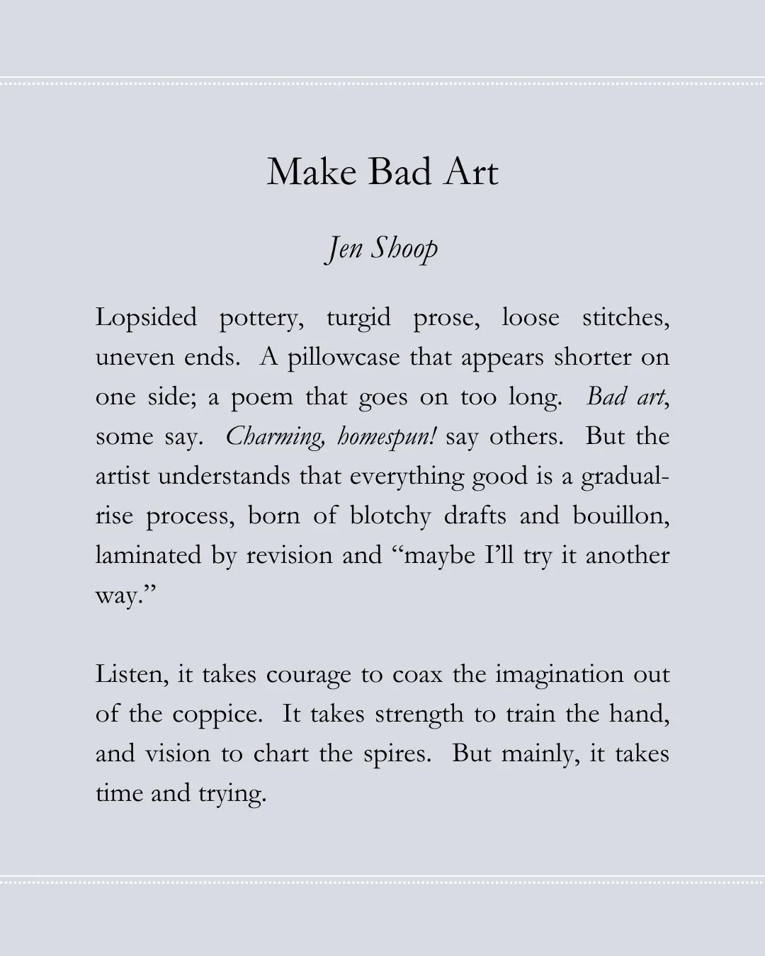 Small Wonders by Jen Shoop