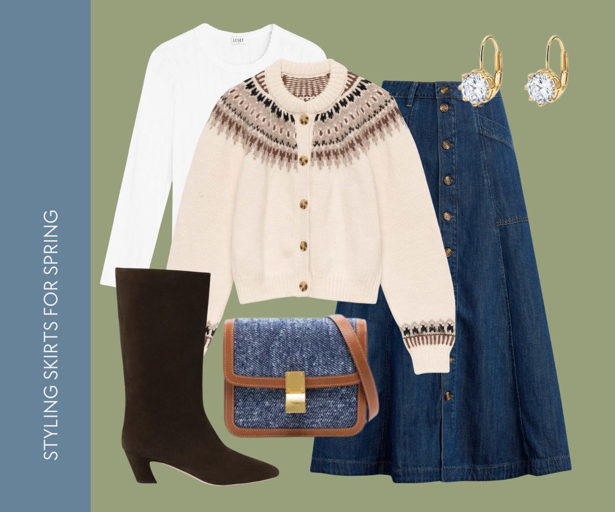 Styling skirts for spring collage