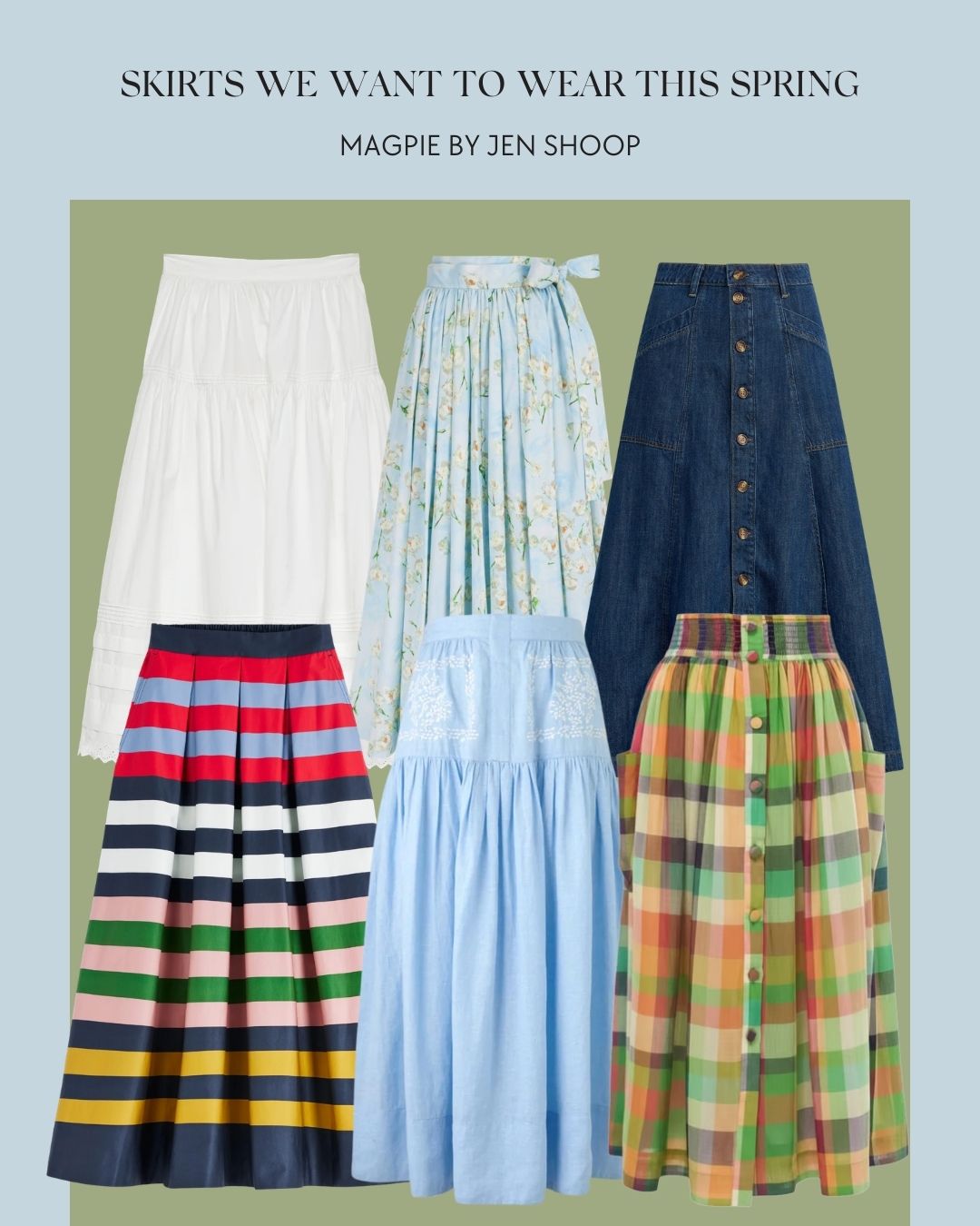 Skirts to wear this spring collage