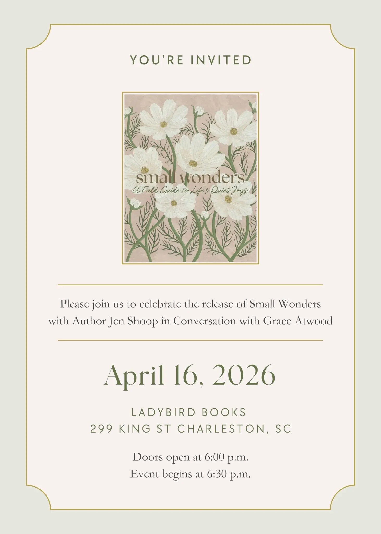 Small Wonders Jen Shoop Charleston Event Ladybird Books