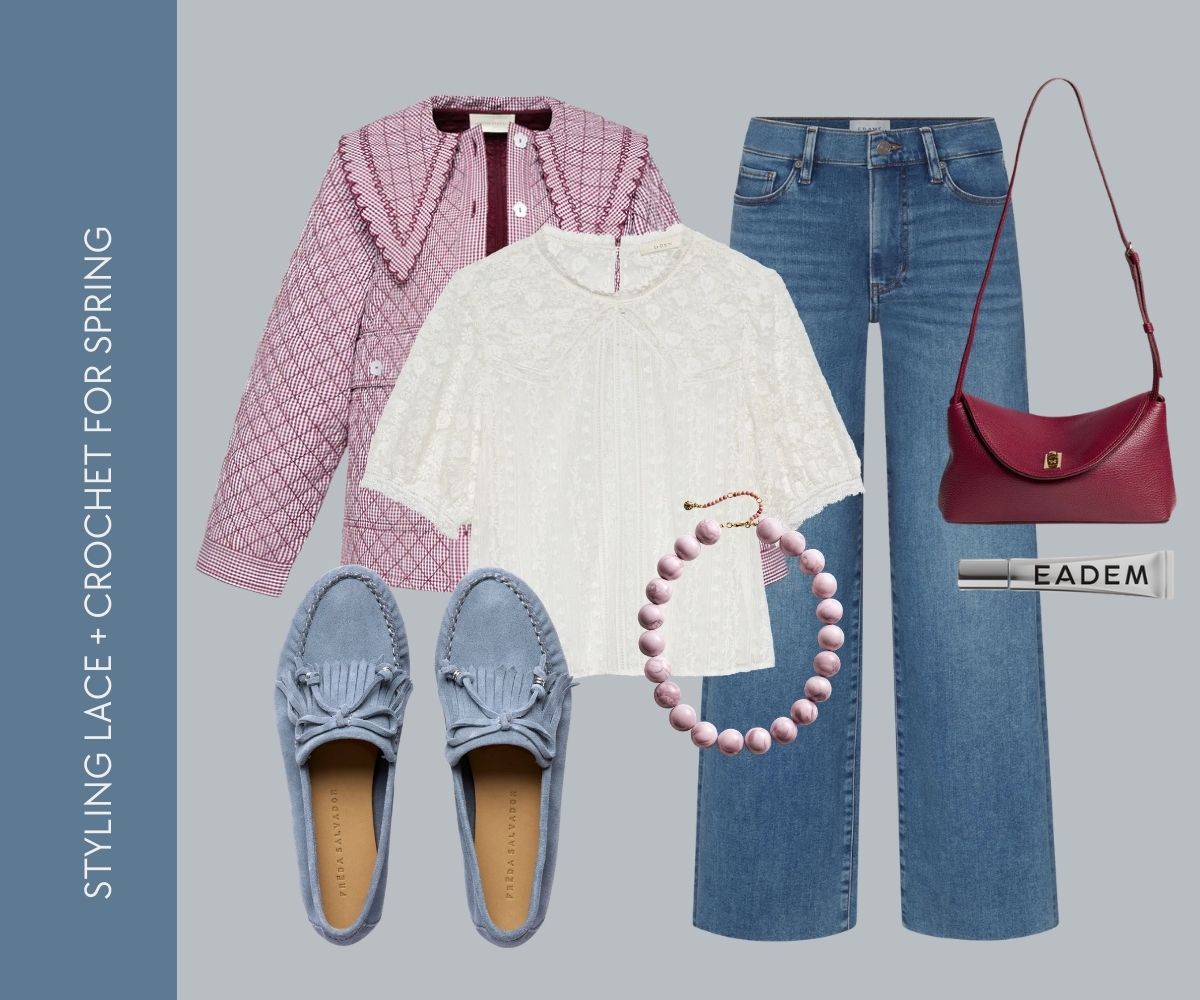 Styling lace and crochet for spring.