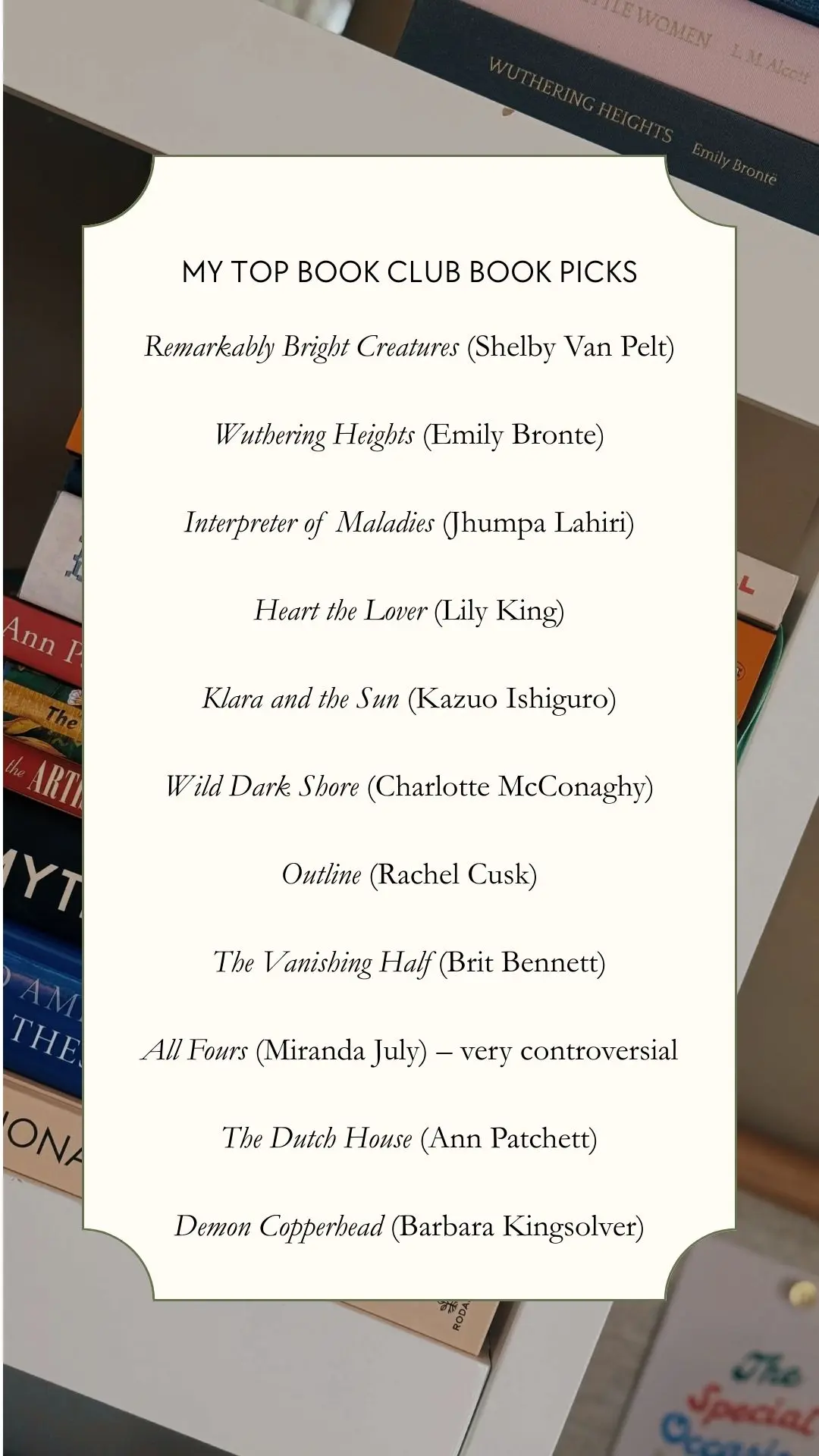 Best Book Club Books List