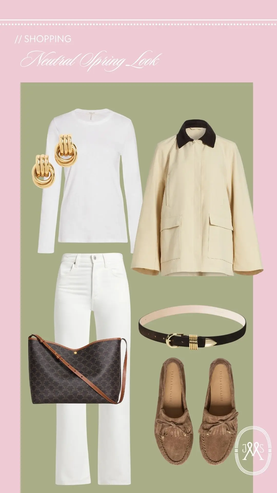 Barn Coat and White Jeans