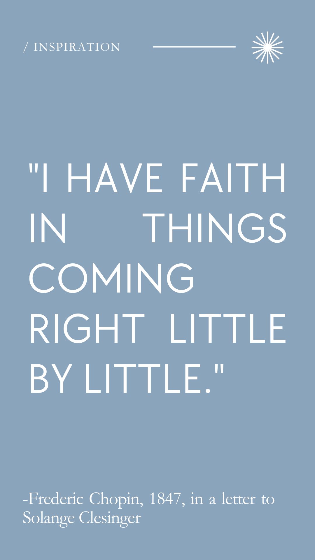 Chopin quote on faith