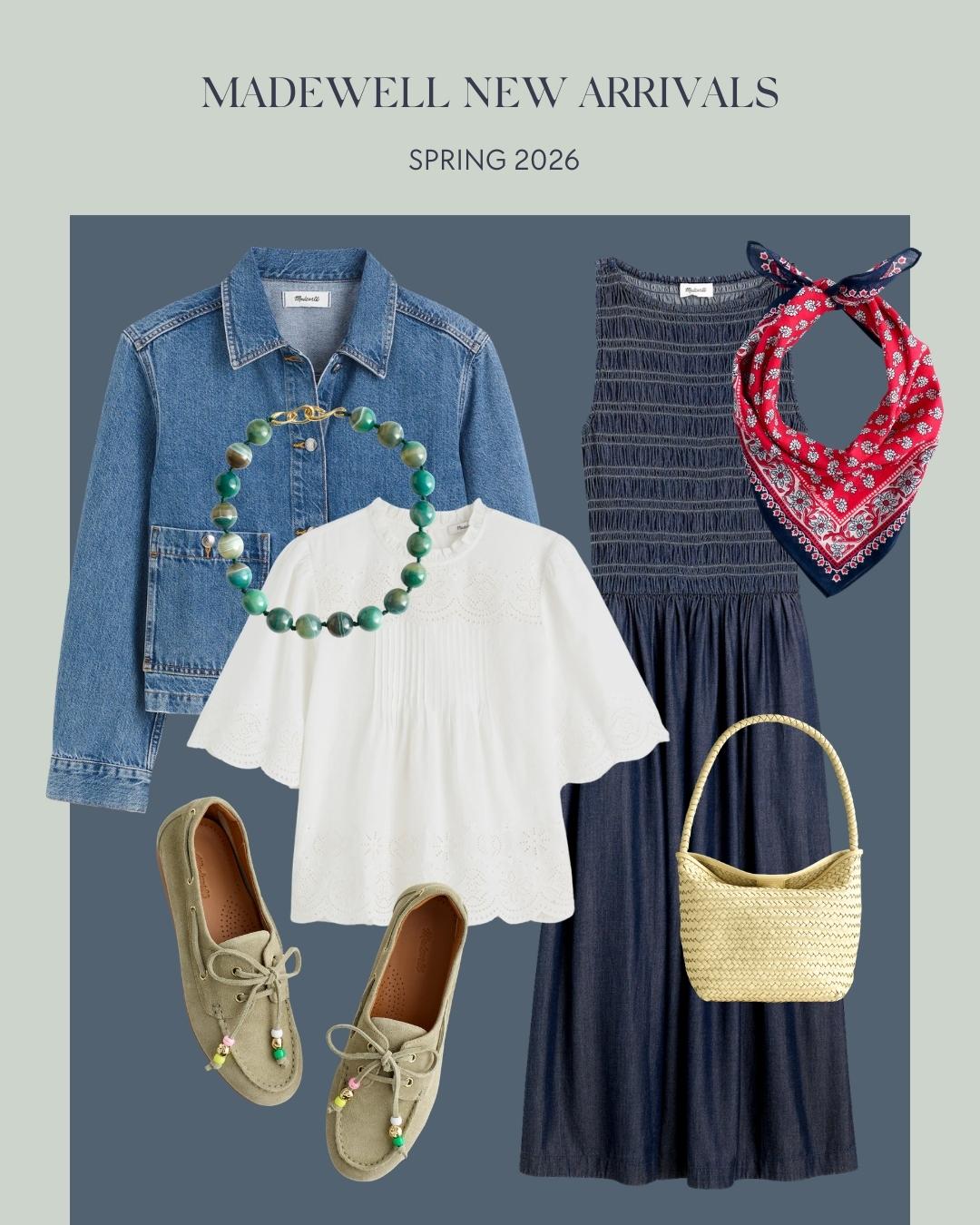 Madewell new arrivals spring 2026 collage. 