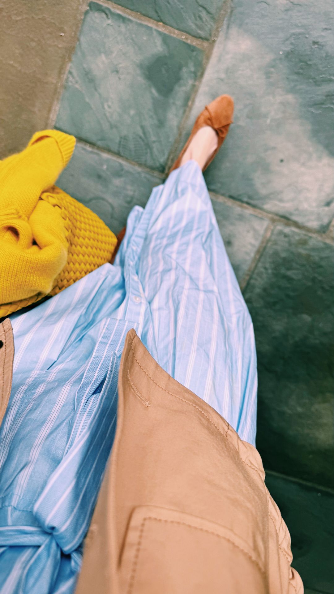 striped poplin dress