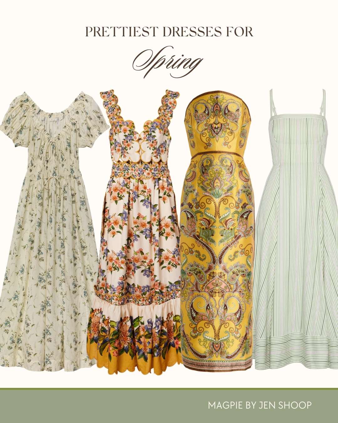 Prettiest dresses for spring collage.