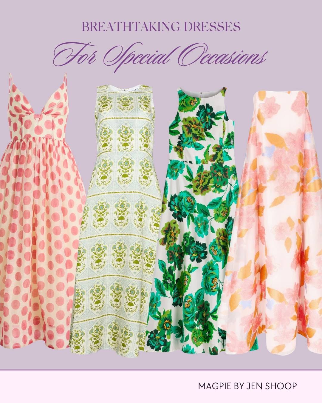 Breathtaking dresses for special occasions collage.