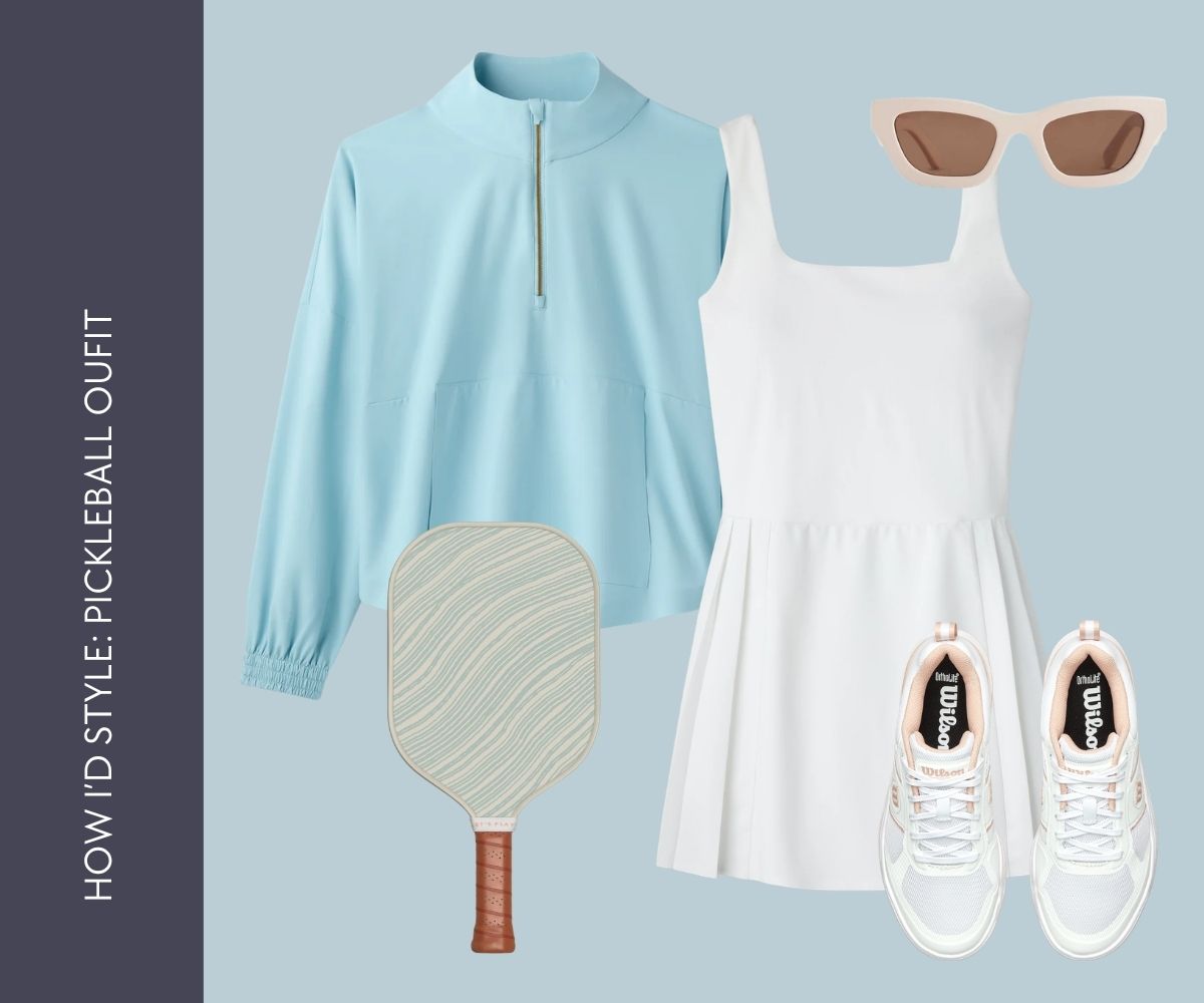 How I'd style: pickleball outfit collage.
