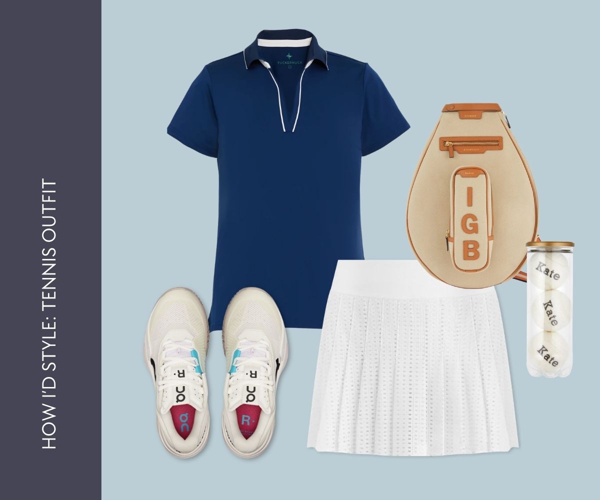 How I'd style: tennis outfit collage.