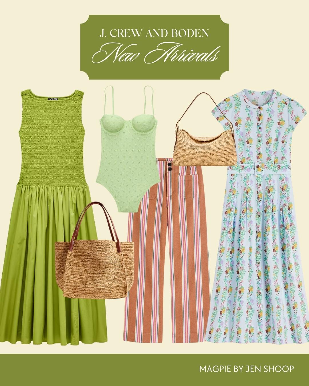 New arrivals at J. Crew and Boden collage. 