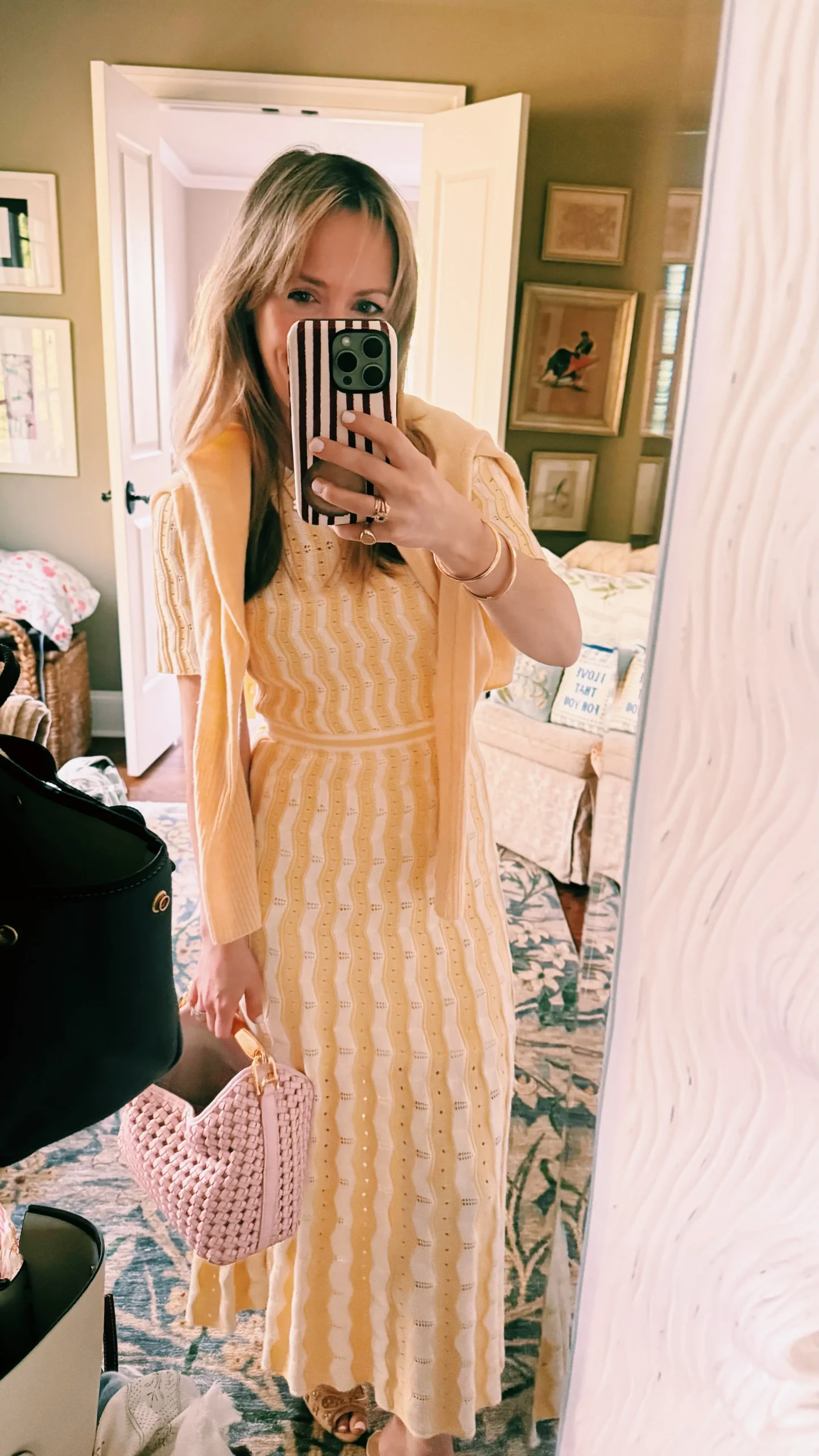 Me + Em crochet stripe dress