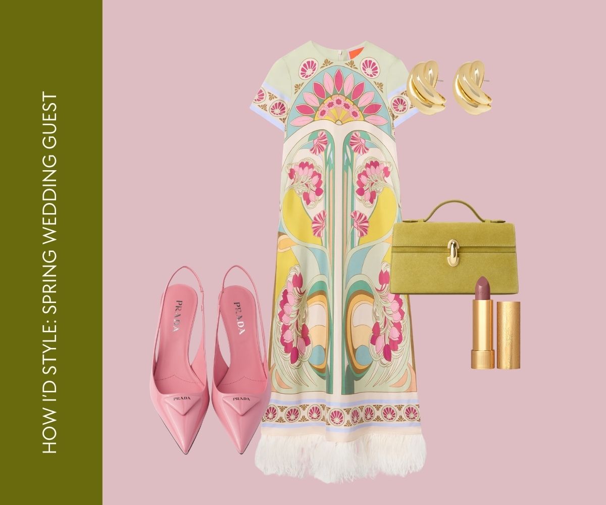 Styling spring wedding collage.