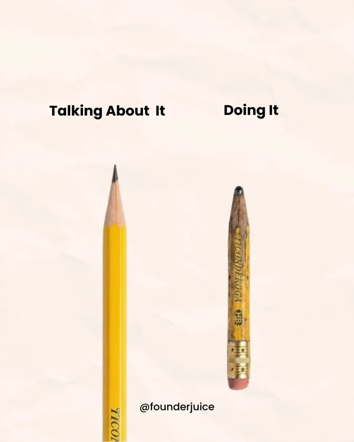 Talking about it vs doing it in entrepreneurship