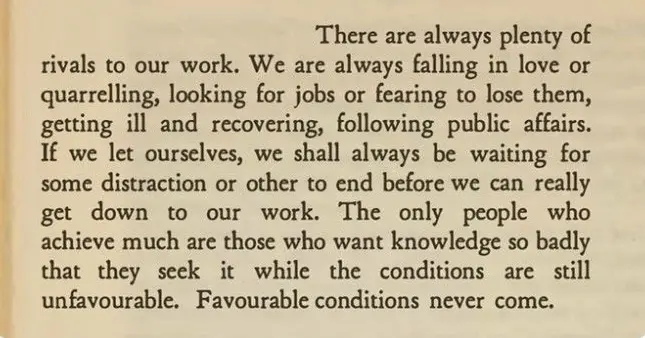 CS Lewis there are always plenty of rivals to our work