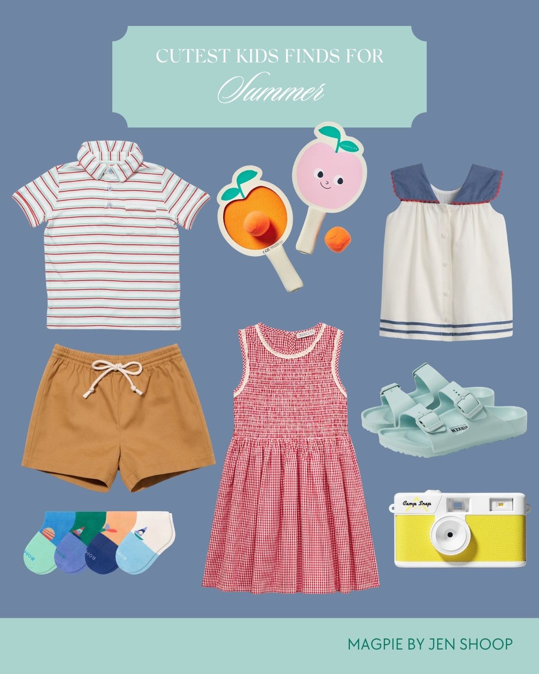 Cutest kids finds for summer collage.