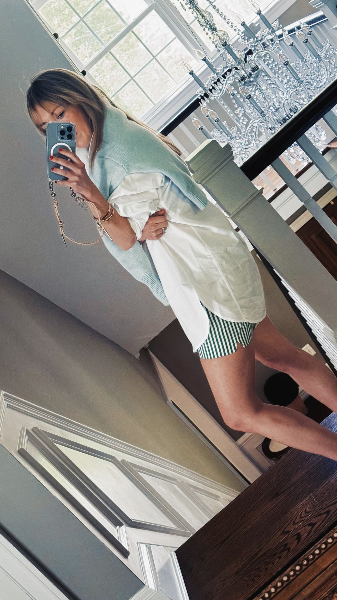 striped shorts