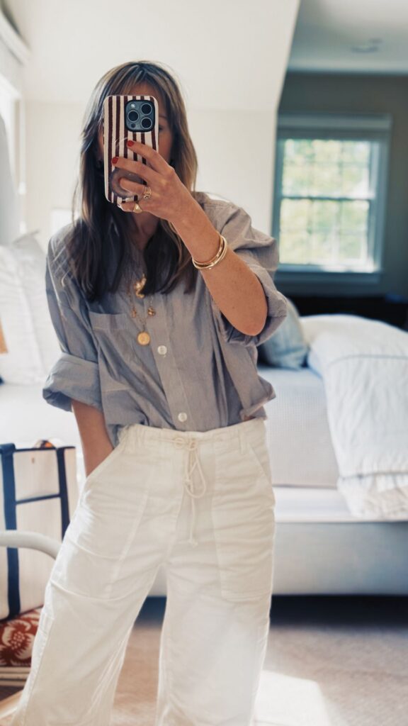 stripe cotton shirt
