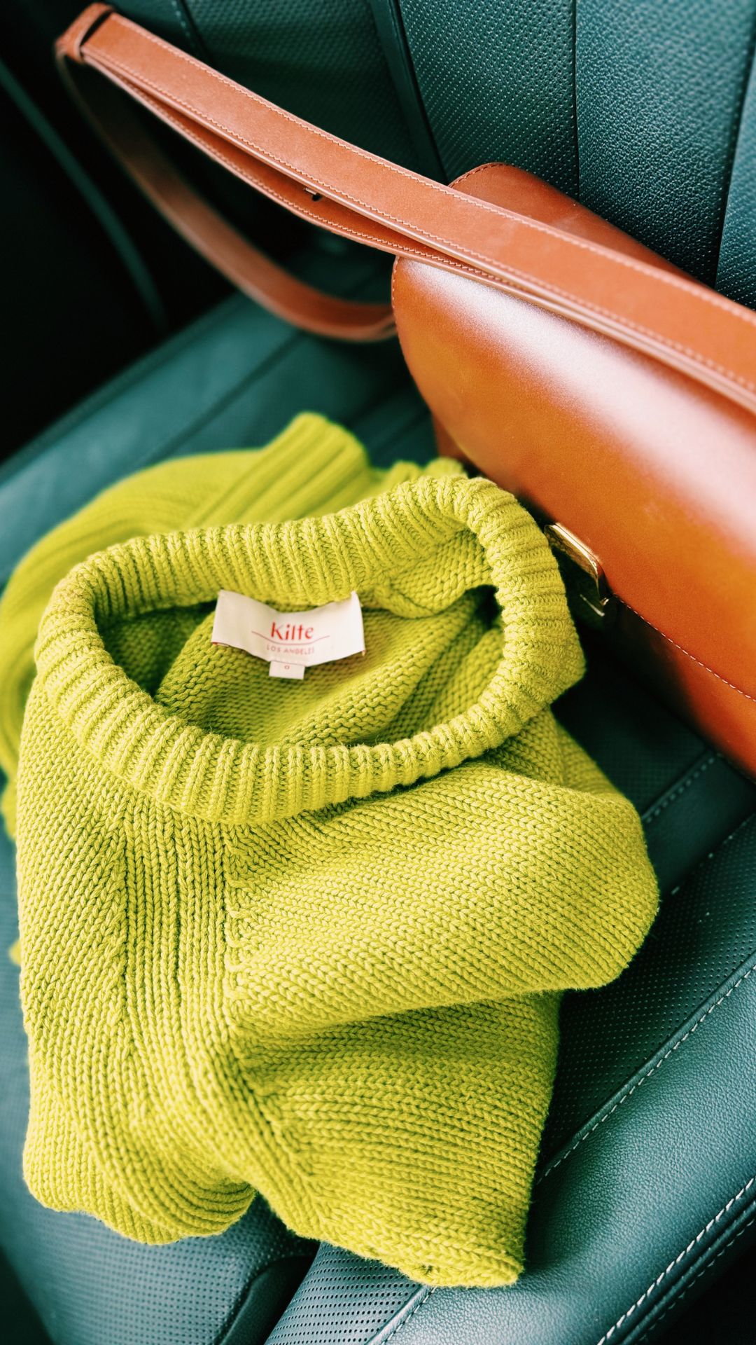 chartreuse sweater