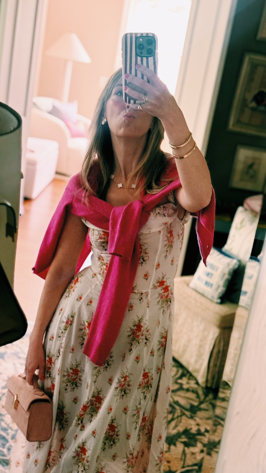 raspberry cardigan