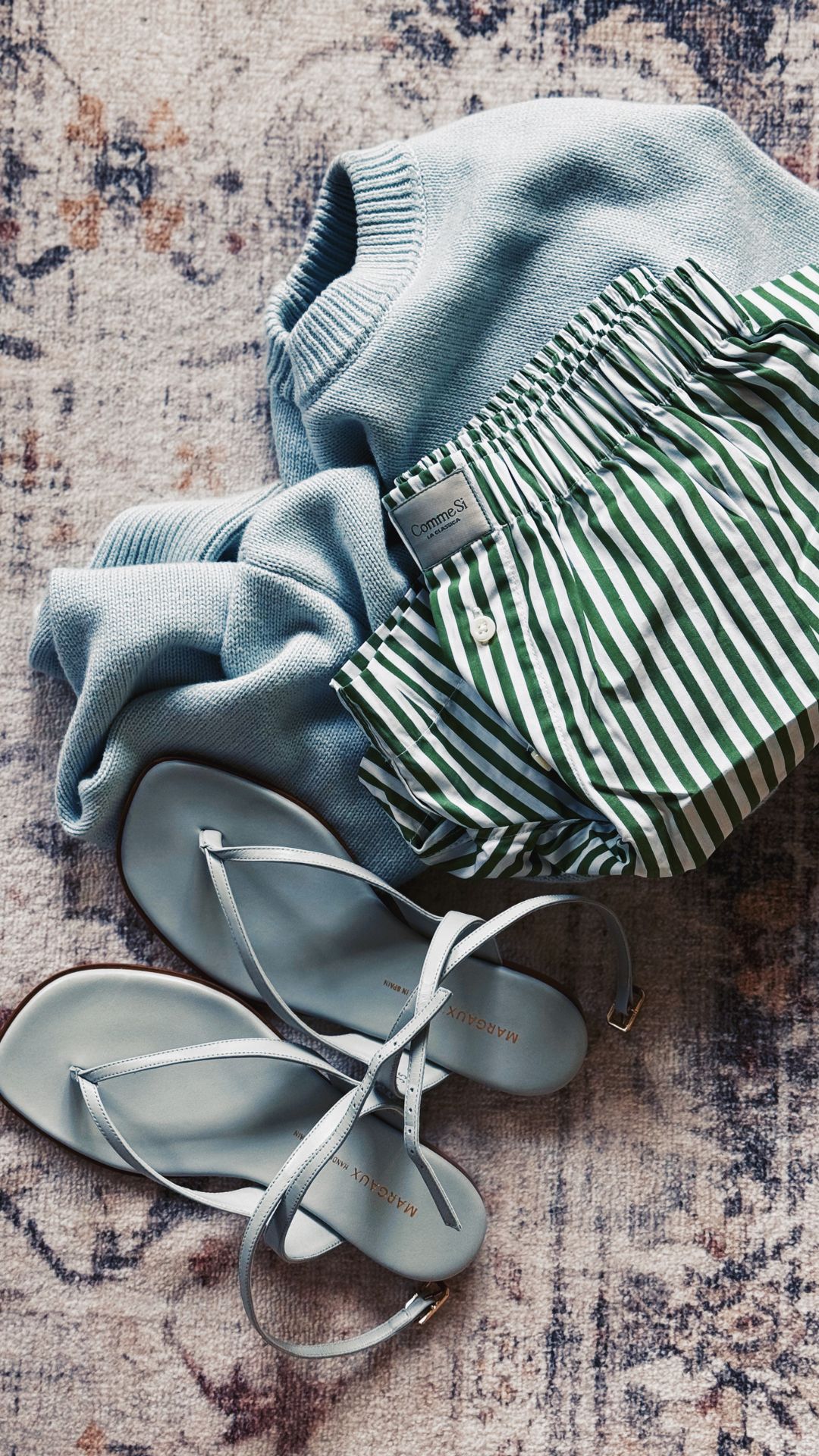 striped shorts