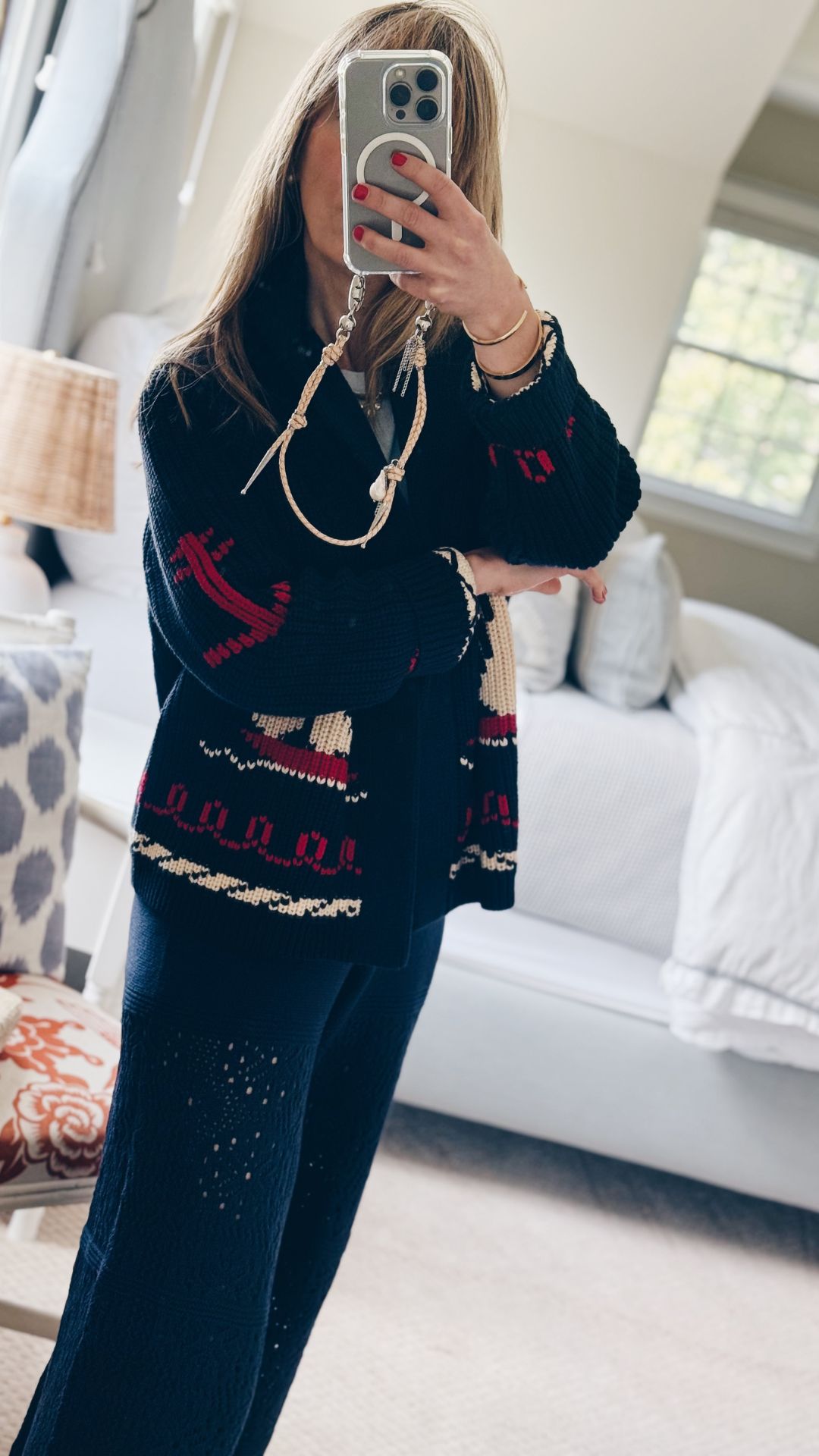 sailboat cardigan