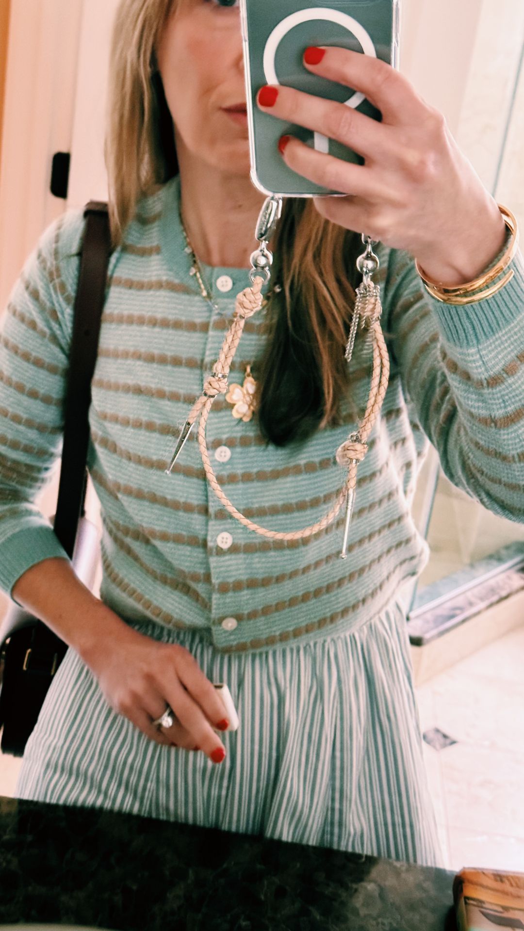 stripe cardigan