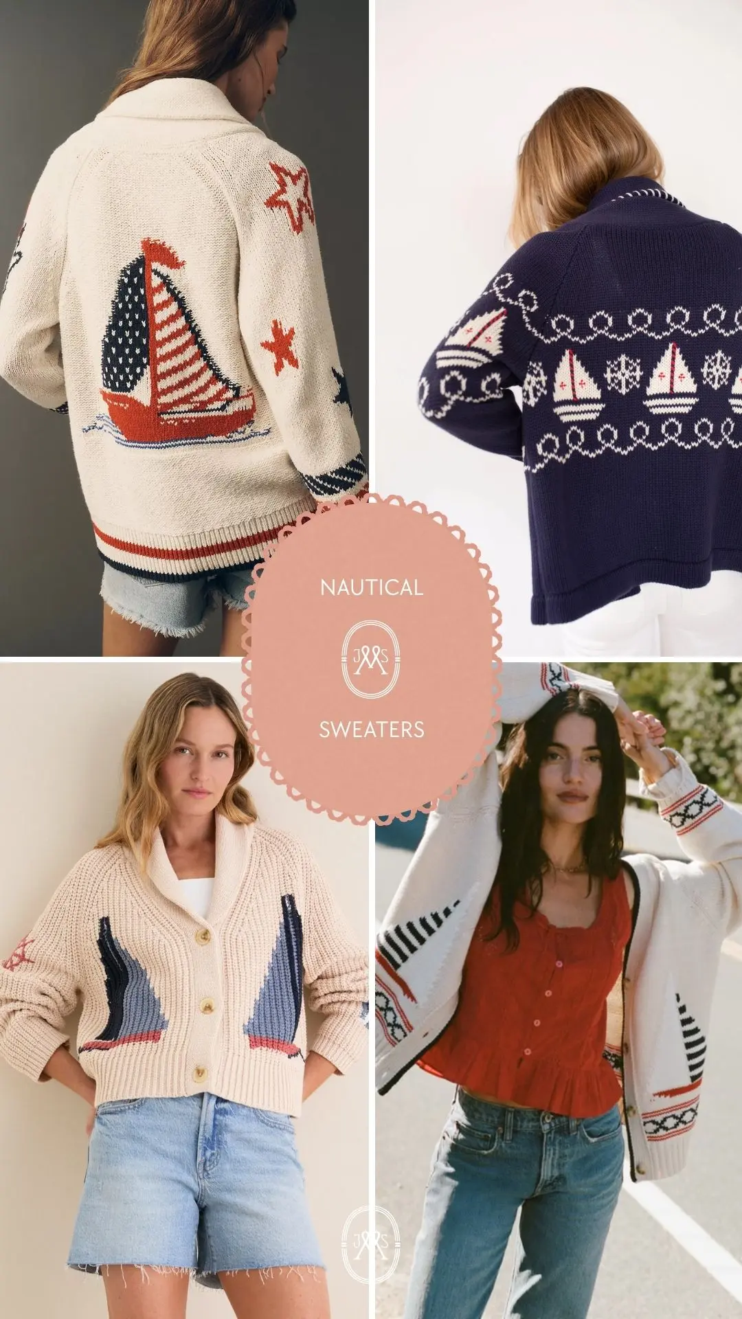 sailboat cardigan