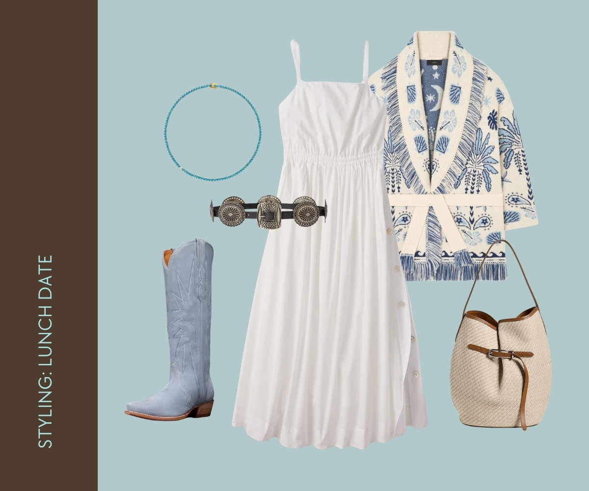 Styling lunch date collage. 