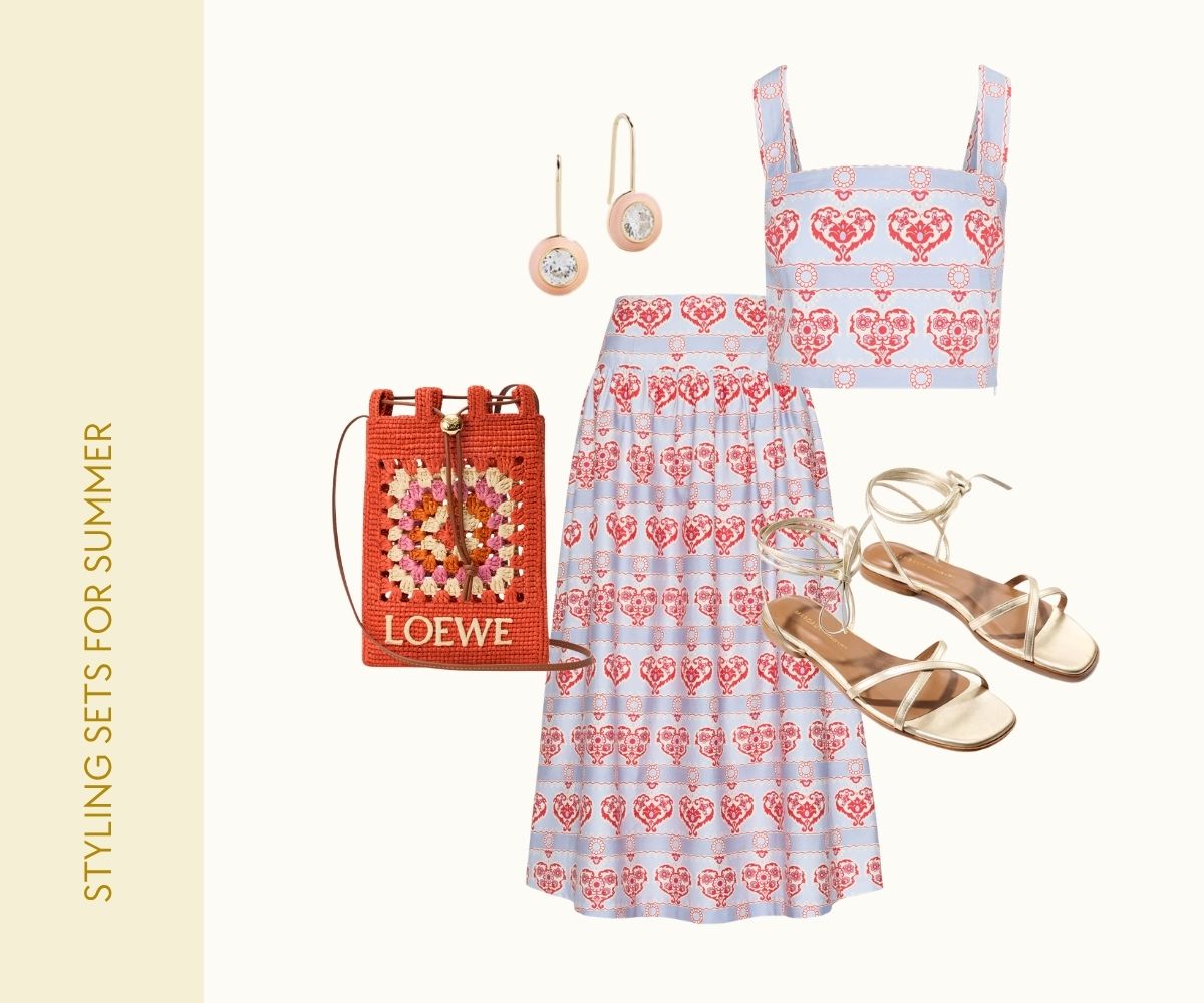 Styling sets for summer collage.